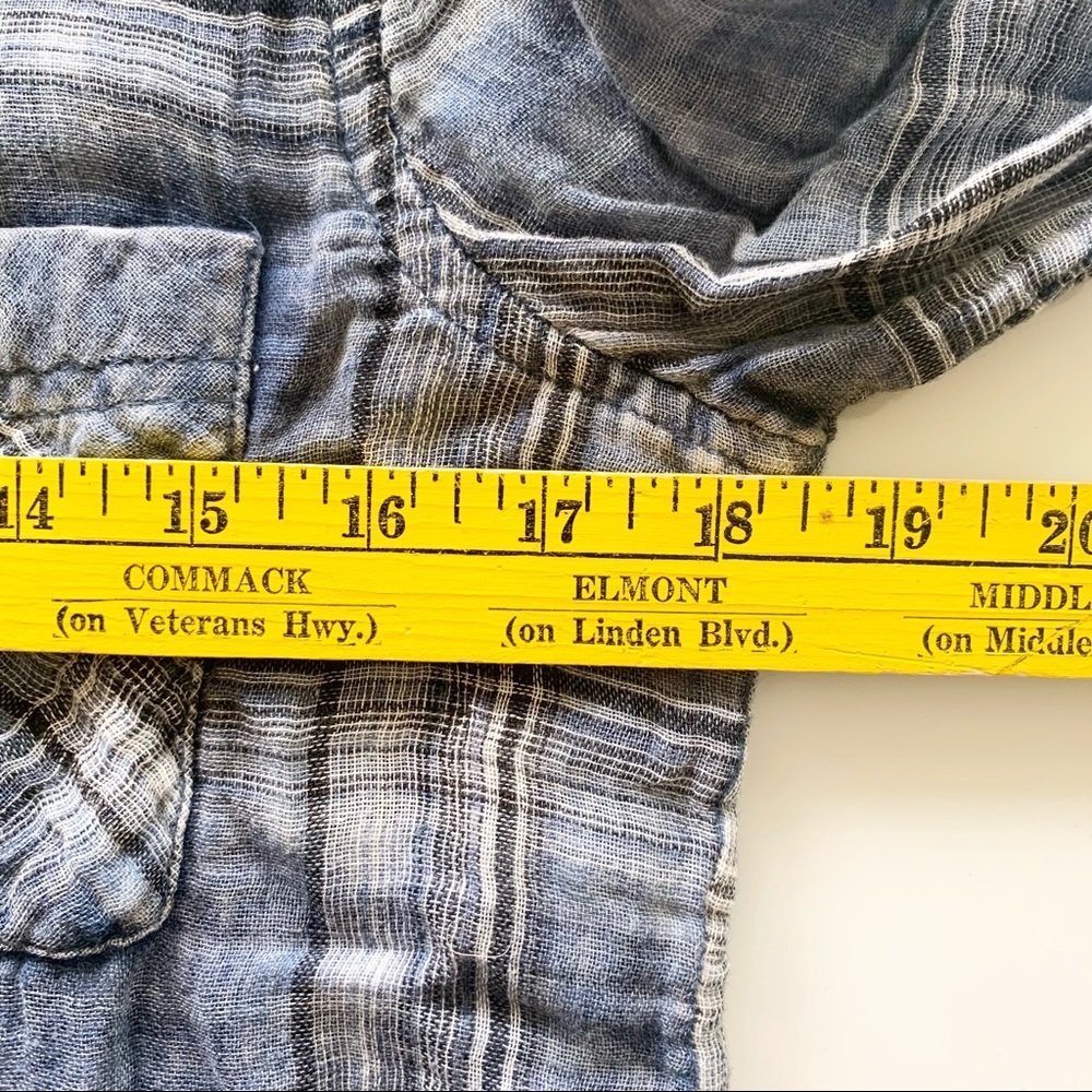 🌸Indigo Rein🌸 Long Sleeve Plaid Shirt Blue Sz M - Picture 7 of 9